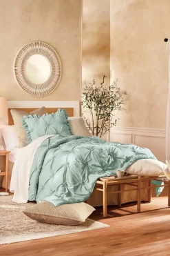 Soft Surroundings Bedding|Bedding Collections|Lombardi Smocked Bed Sham I SeaMoss