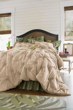 Soft Surroundings Bedding|Bedding Collections|Lombardi Smocked Bed Sham I SeaMoss