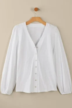 Soft Surroundings Tops|Lorna Button Front Top