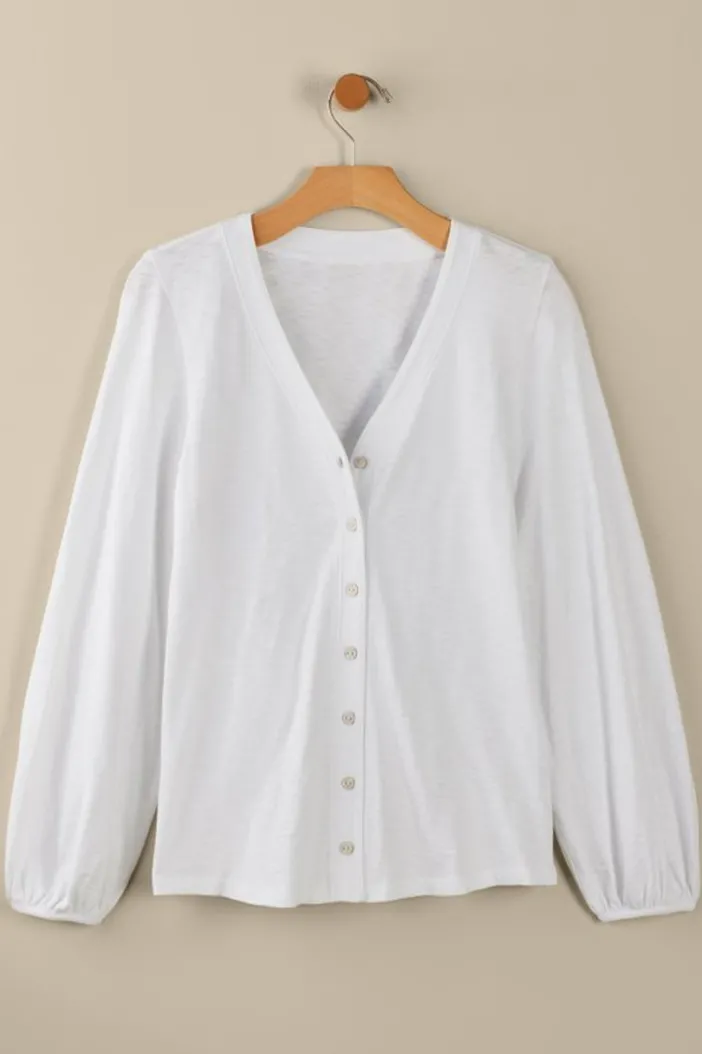 Soft Surroundings Tops|Lorna Button Front Top