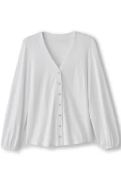 Soft Surroundings Tops|Lorna Button Front Top
