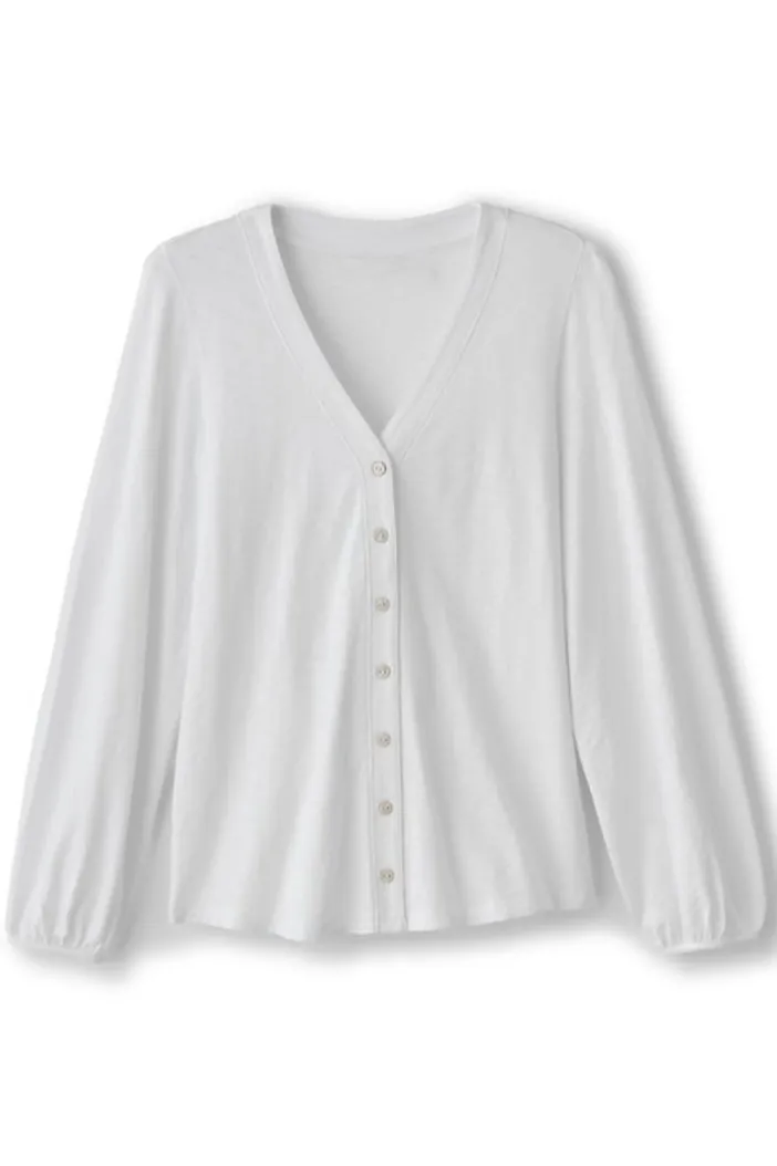 Soft Surroundings Tops|Lorna Button Front Top