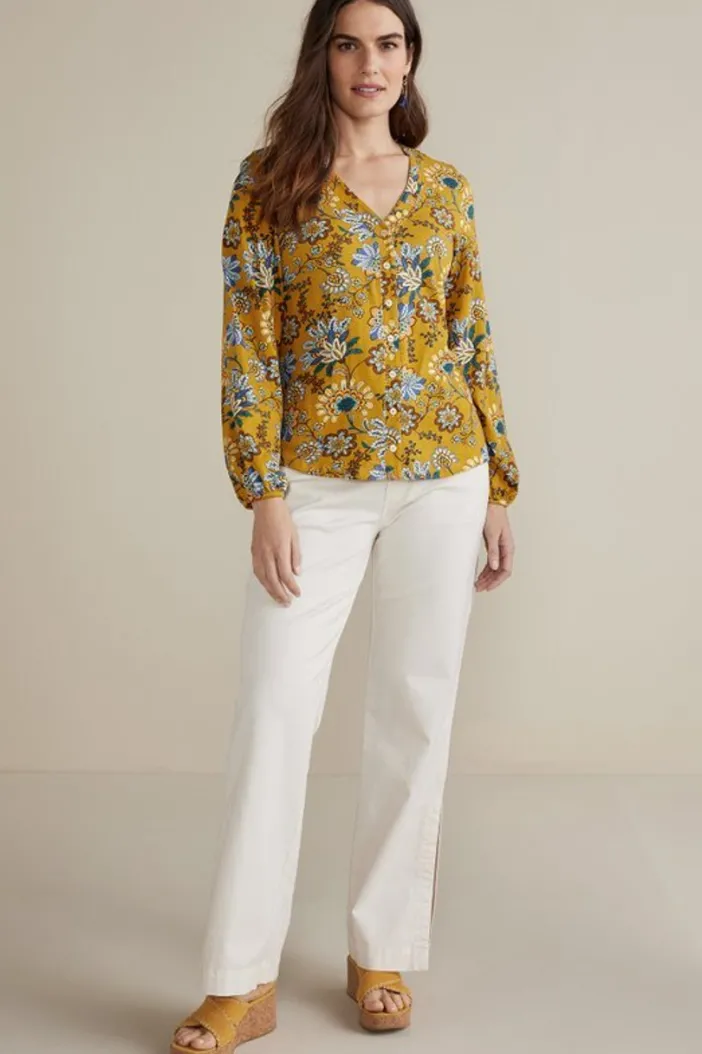 Soft Surroundings Tops|Lorna Button Front Top