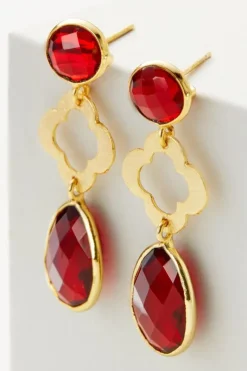 Soft Surroundings Jewelry|Earrings|Luiza Drop Earrings Garnet