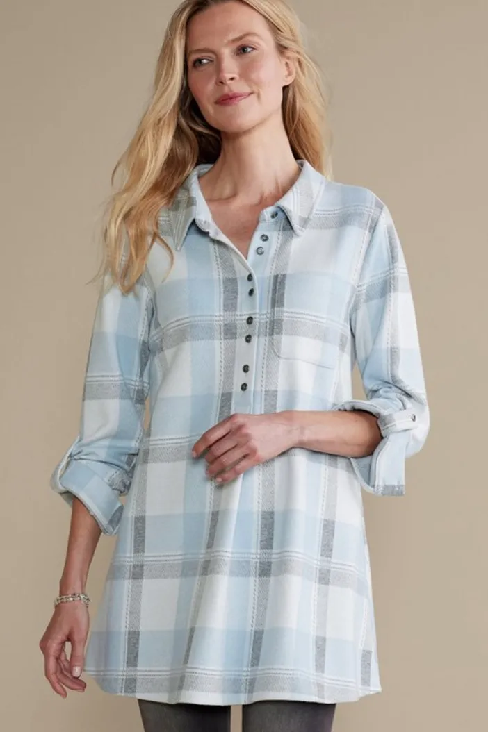 Soft Surroundings Tops|Mad About Plaid Top