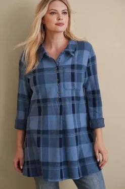 Soft Surroundings Tops|Mad About Plaid Top