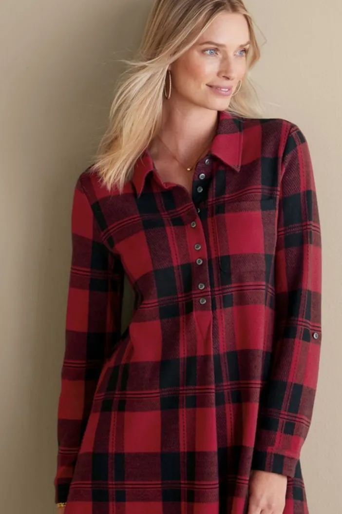 Soft Surroundings Tops|Mad About Plaid Top