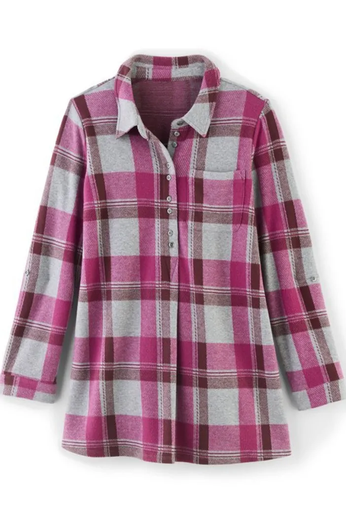 Soft Surroundings Tops|Mad About Plaid Top