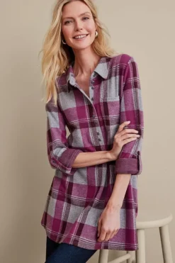 Soft Surroundings Tops|Mad About Plaid Top