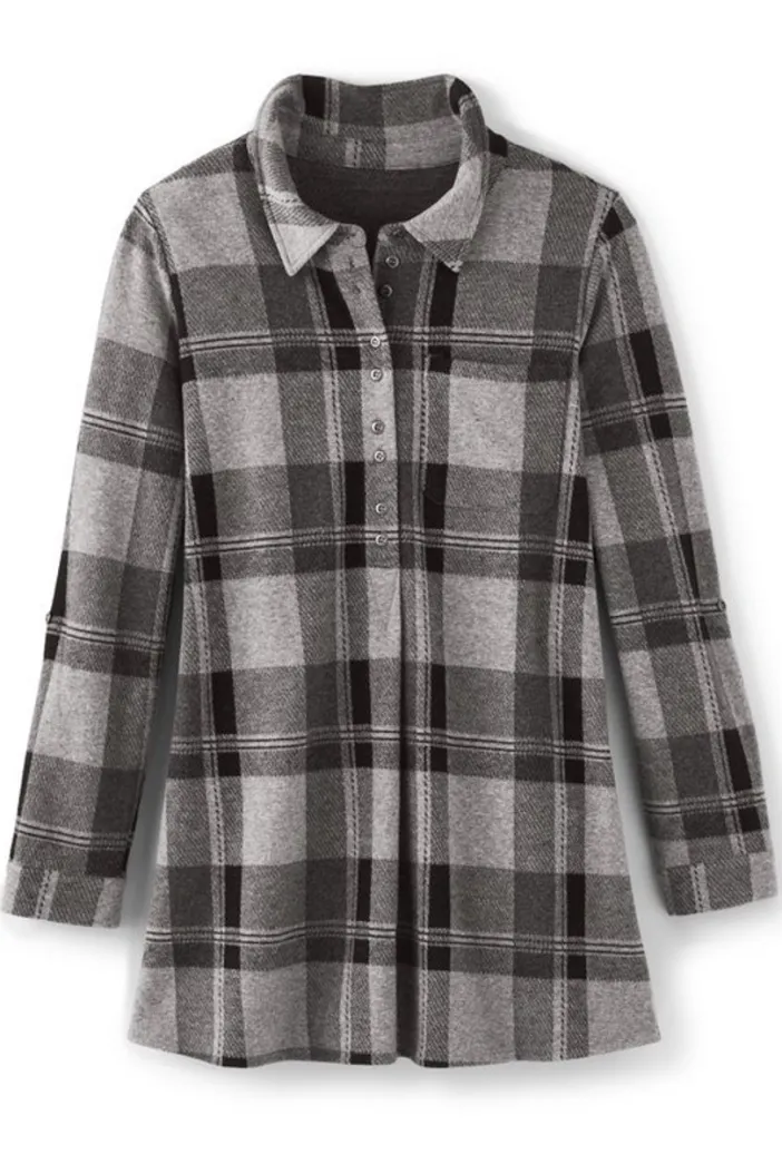 Soft Surroundings Tops|Mad About Plaid Top