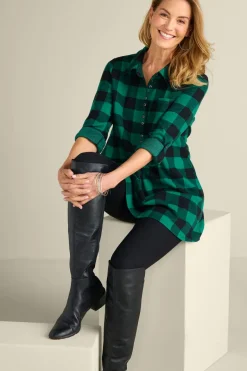 Soft Surroundings Tops|Tunics & Leggings|Mad About Plaid Tunic