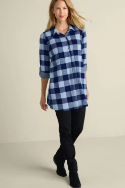 Soft Surroundings Tops|Tunics & Leggings|Mad About Plaid Tunic