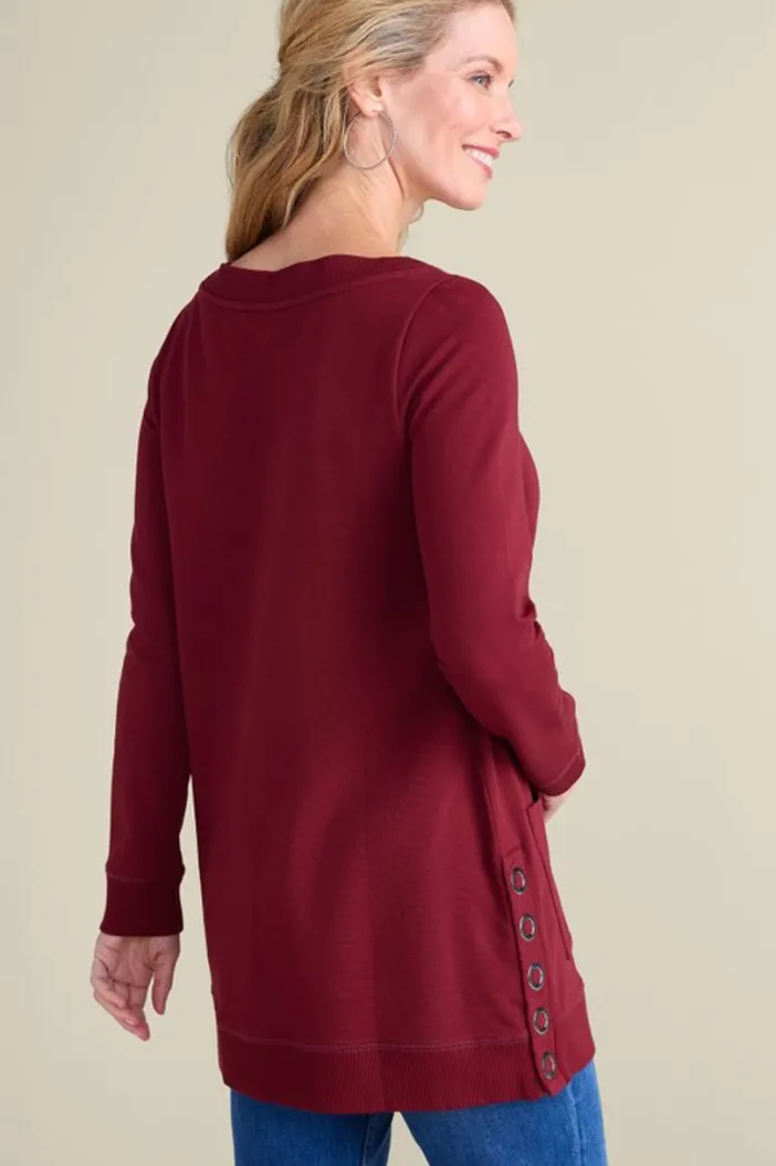Soft Surroundings Tops|Make It Snappy Pullover
