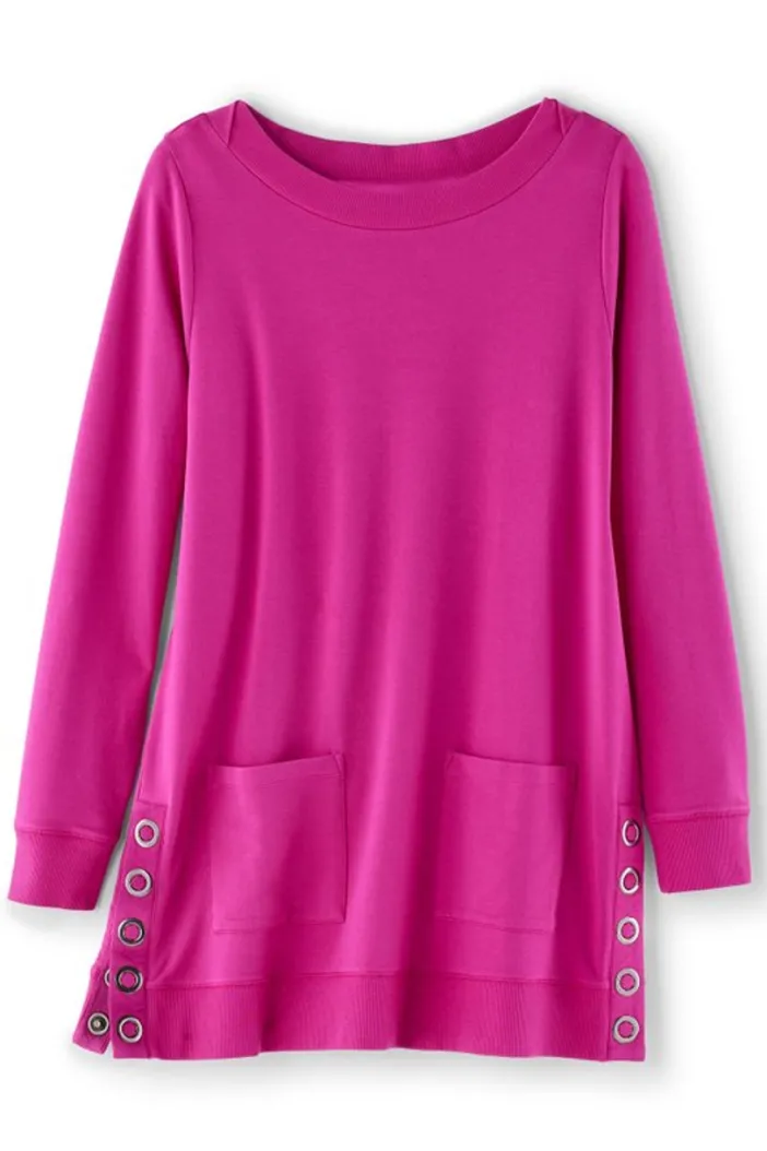 Soft Surroundings Tops|Make It Snappy Pullover