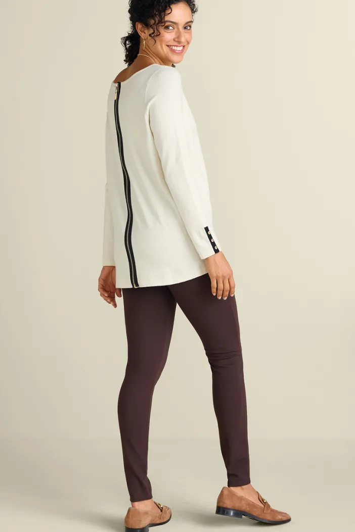 Soft Surroundings Tops|Sweaters & Cardigans|Margulies Tunic Sweater IvoryPearl