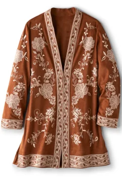 Soft Surroundings Toppers|Jackets & Coats|Marienne Faux Suede Jacket Auburn