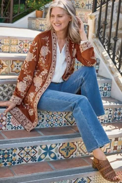 Soft Surroundings Toppers|Jackets & Coats|Marienne Faux Suede Jacket Auburn