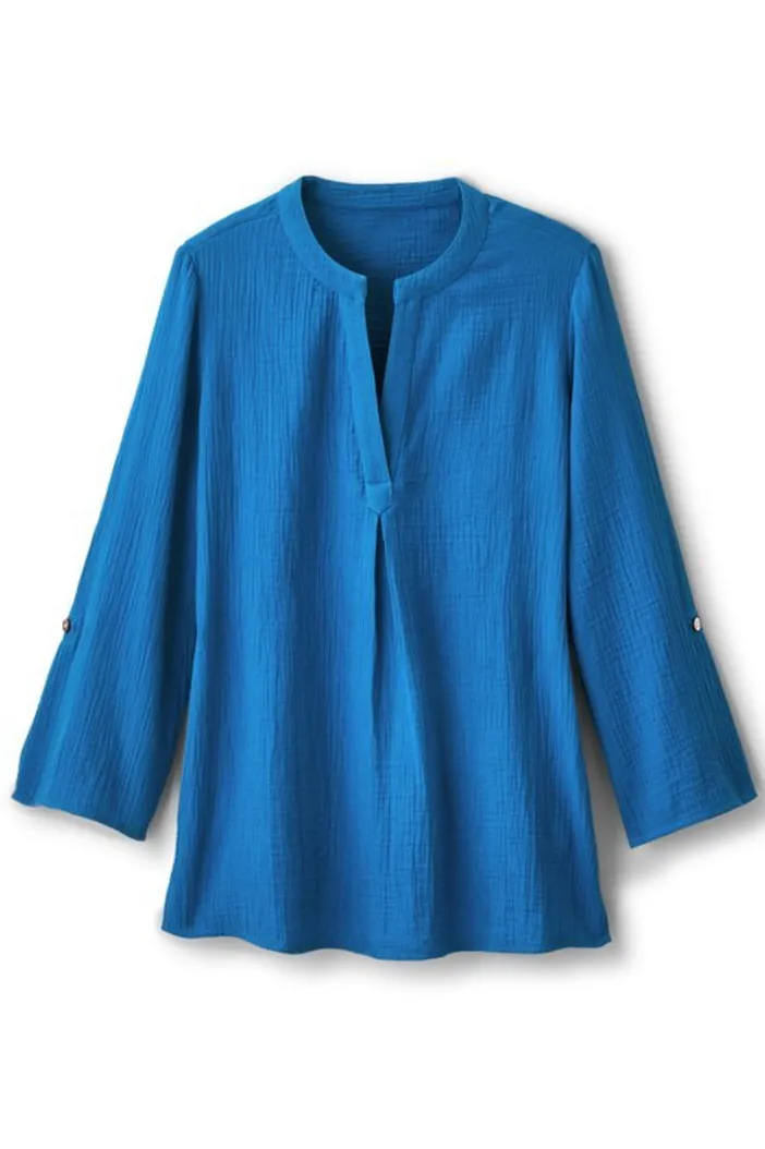 Soft Surroundings Tops|Tunics & Leggings|Marley Gauze Tunic
