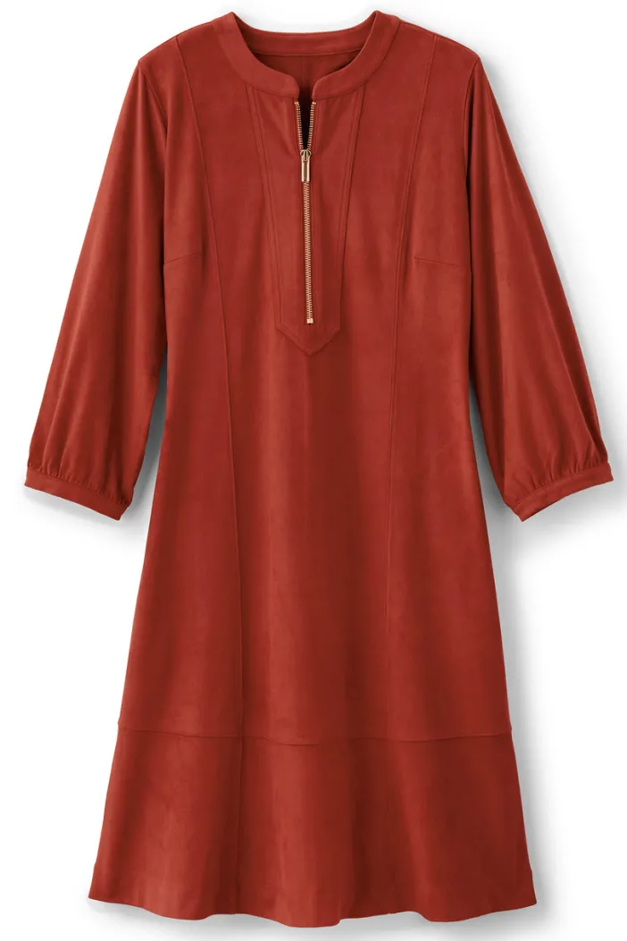 Soft Surroundings Dresses|Martine Faux Suede Dress BossaNova