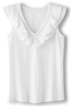 Soft Surroundings Tops|Marybeth Ruffle Tank AmericanBeauty