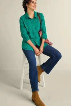 Soft Surroundings Tops|Matine Jacquard Tunic & Cami Evergreen