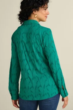 Soft Surroundings Tops|Matine Jacquard Tunic & Cami Evergreen