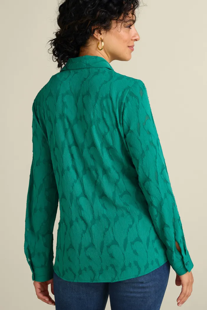 Soft Surroundings Tops|Matine Jacquard Tunic & Cami Evergreen