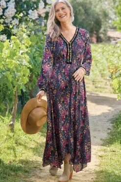 Soft Surroundings Dresses|Meena Maxi Dress PaisleyGardenMulti