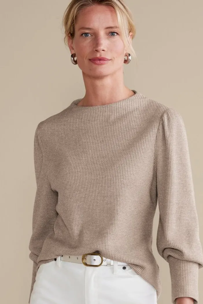 Soft Surroundings Tops|Melina Waffle Pullover