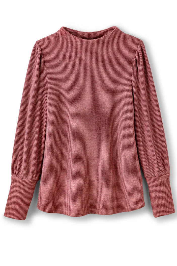 Soft Surroundings Tops|Melina Waffle Pullover