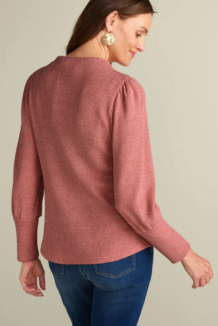 Soft Surroundings Tops|Melina Waffle Pullover