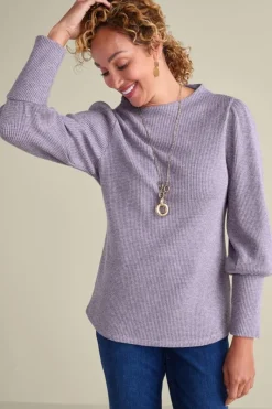 Soft Surroundings Tops|Melina Waffle Pullover