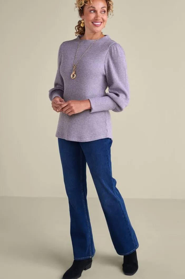 Soft Surroundings Tops|Melina Waffle Pullover