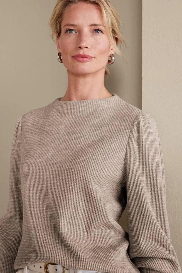 Soft Surroundings Tops|Melina Waffle Pullover