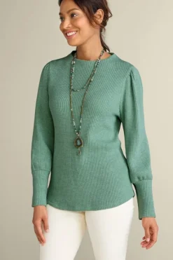 Soft Surroundings Tops|Melina Waffle Pullover