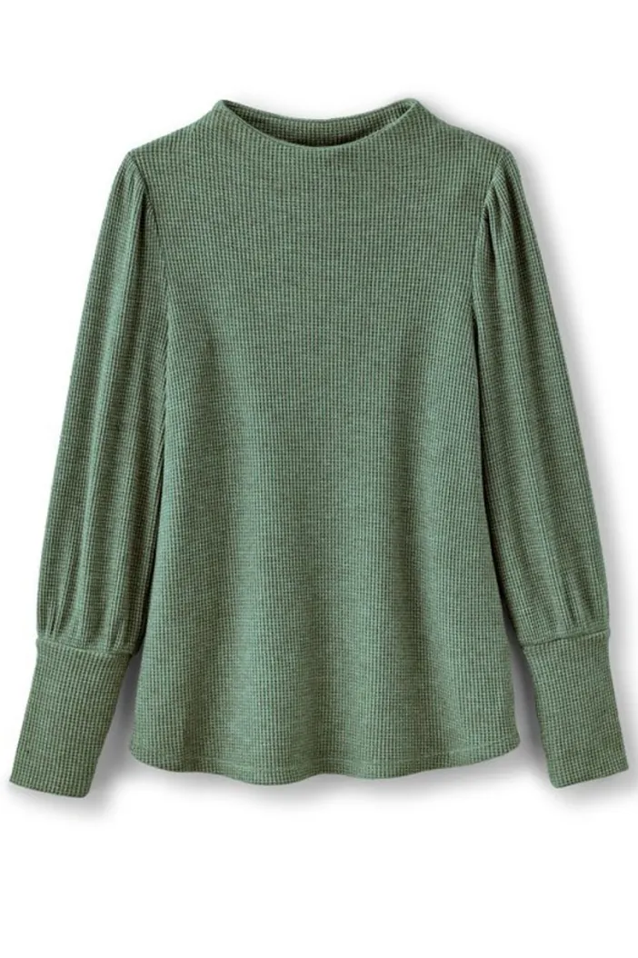 Soft Surroundings Tops|Melina Waffle Pullover