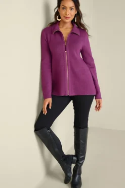 Soft Surroundings Tops|Sweaters & Cardigans|Meria Zip Cardi