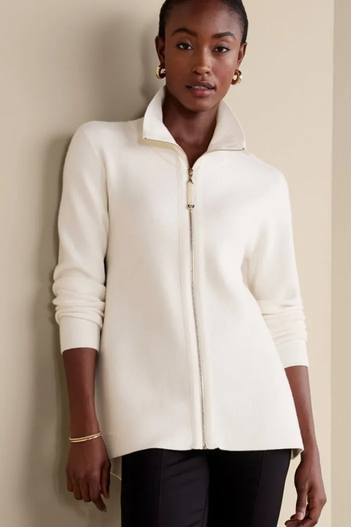 Soft Surroundings Tops|Sweaters & Cardigans|Meria Zip Cardi