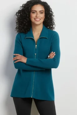 Soft Surroundings Tops|Sweaters & Cardigans|Meria Zip Cardi