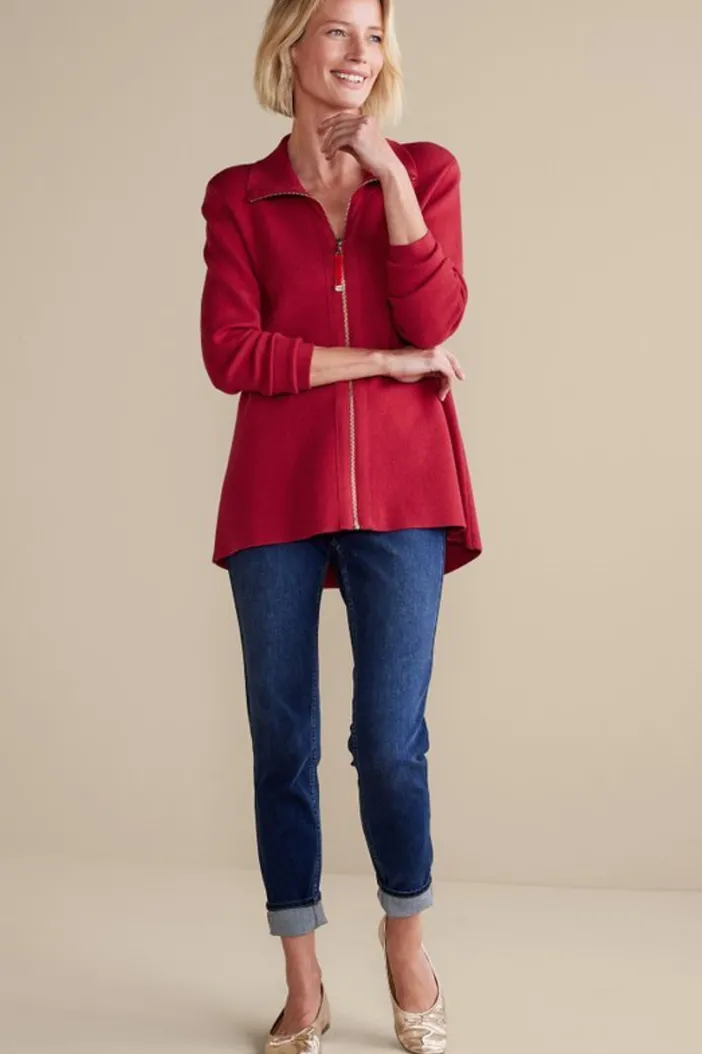 Soft Surroundings Tops|Sweaters & Cardigans|Meria Zip Cardi