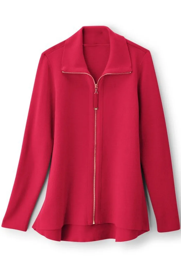 Soft Surroundings Tops|Sweaters & Cardigans|Meria Zip Cardi