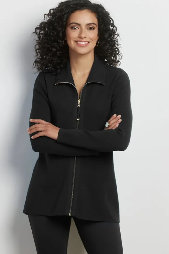 Soft Surroundings Tops|Sweaters & Cardigans|Meria Zip Cardi