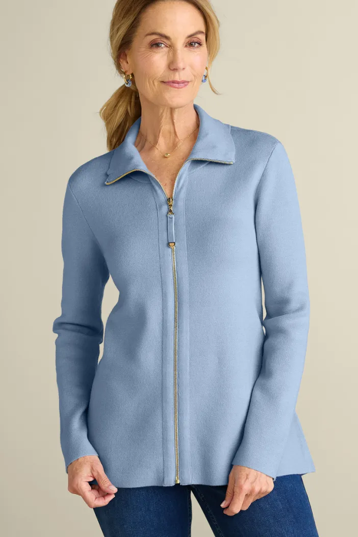 Soft Surroundings Tops|Sweaters & Cardigans|Meria Zip Cardi