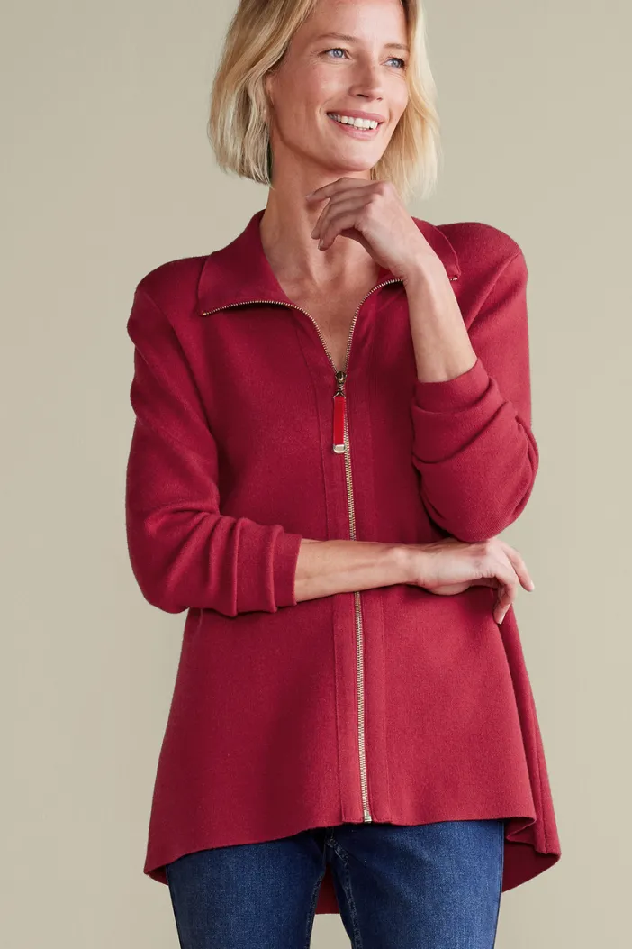 Soft Surroundings Tops|Sweaters & Cardigans|Meria Zip Cardi
