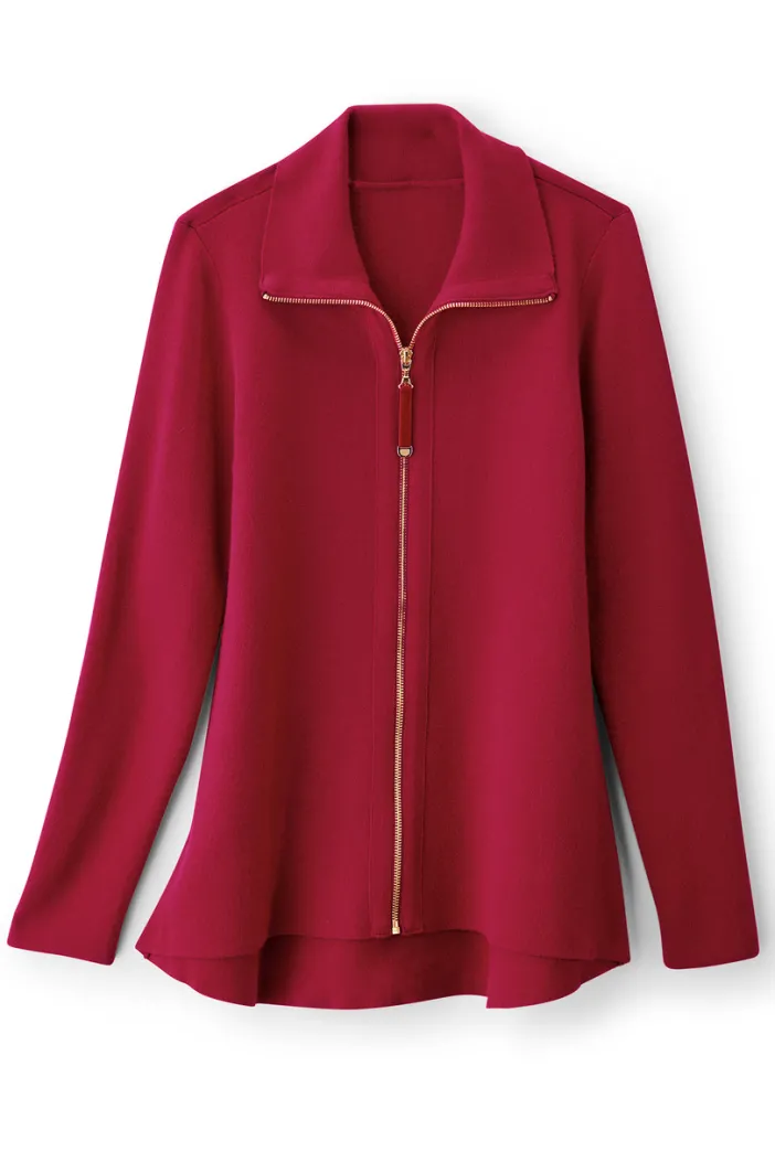 Soft Surroundings Tops|Sweaters & Cardigans|Meria Zip Cardi