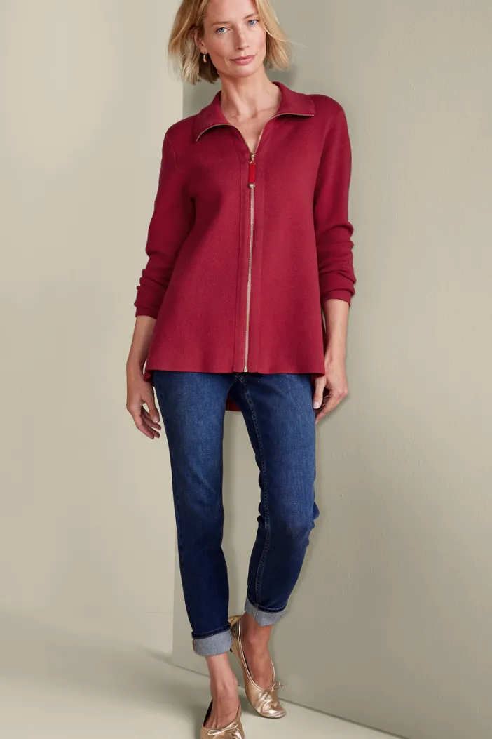 Soft Surroundings Tops|Sweaters & Cardigans|Meria Zip Cardi