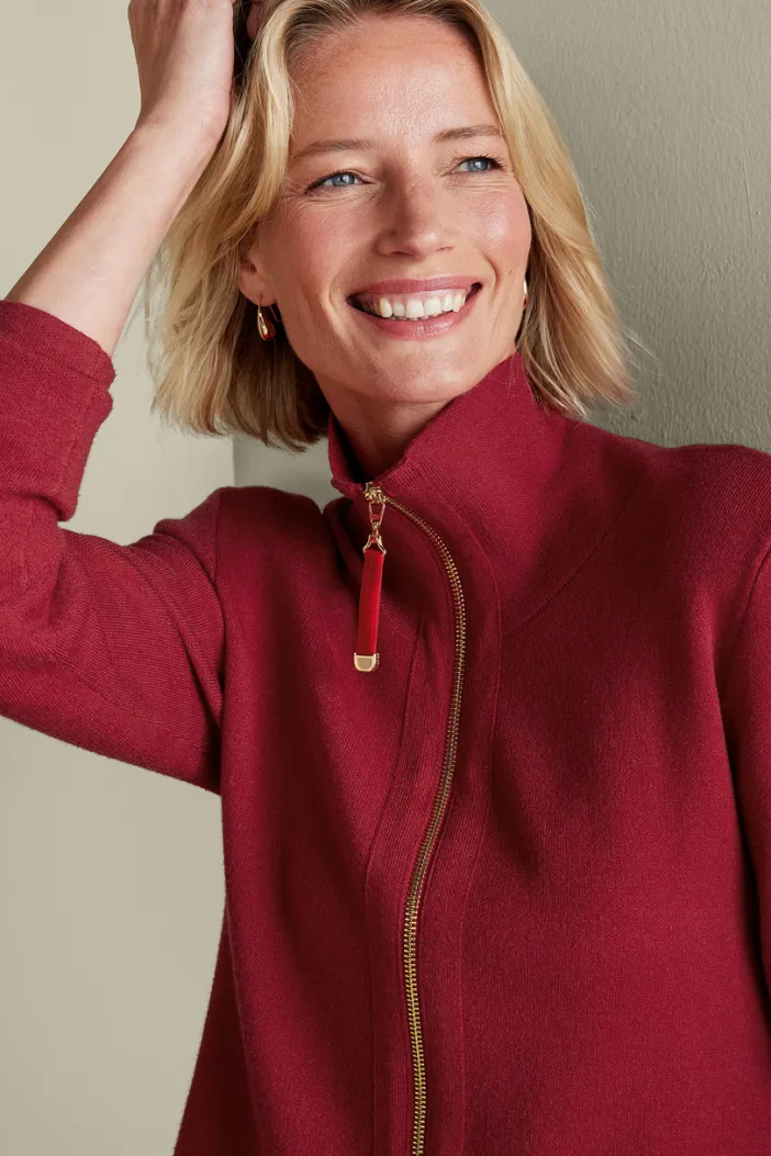 Soft Surroundings Tops|Sweaters & Cardigans|Meria Zip Cardi