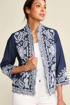 Soft Surroundings Toppers|Jackets & Coats|Mesaria Jacket DenimBlue