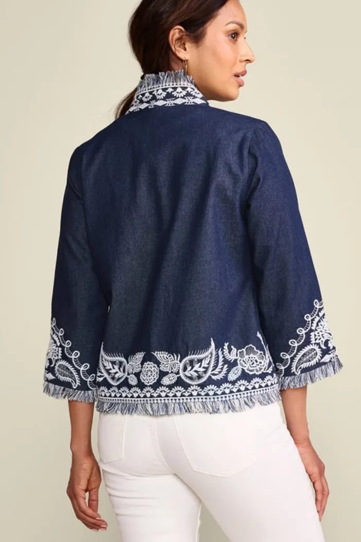Soft Surroundings Toppers|Jackets & Coats|Mesaria Jacket DenimBlue