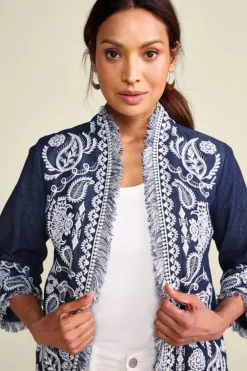 Soft Surroundings Toppers|Jackets & Coats|Mesaria Jacket DenimBlue